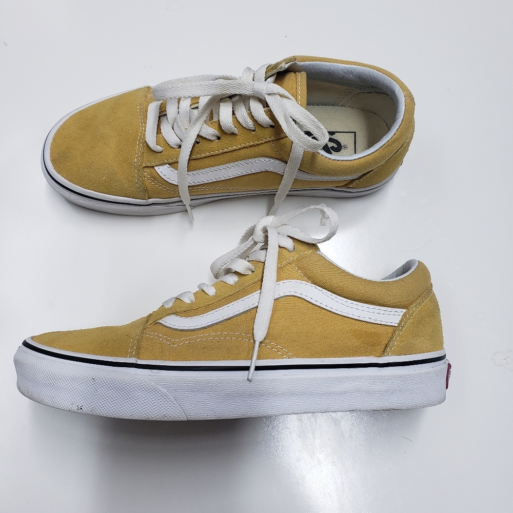Vans old skool sneakers yellow mustard womens size 7 - Picture 4 of 7